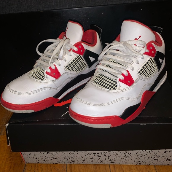Fire red Jordan 4’s - Picture 3 of 4